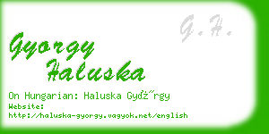 gyorgy haluska business card